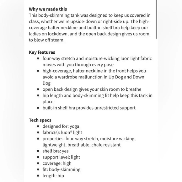 Lululemon Hip  To Be Zen Halter - Picture 7 of 7